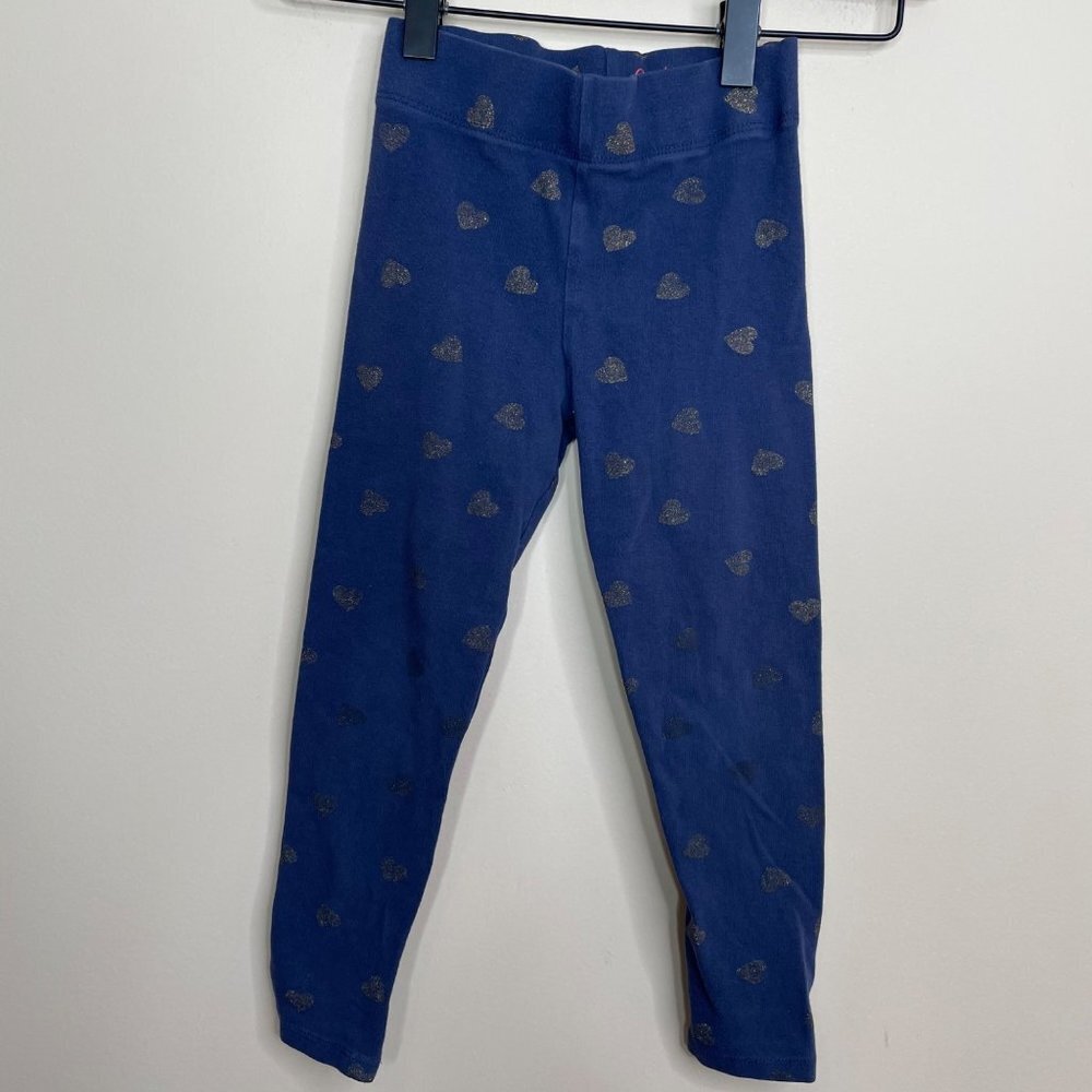 Mini Boden Blue Heart Leggings Toddler Girls Size 5-6yrs‎ or 116cm